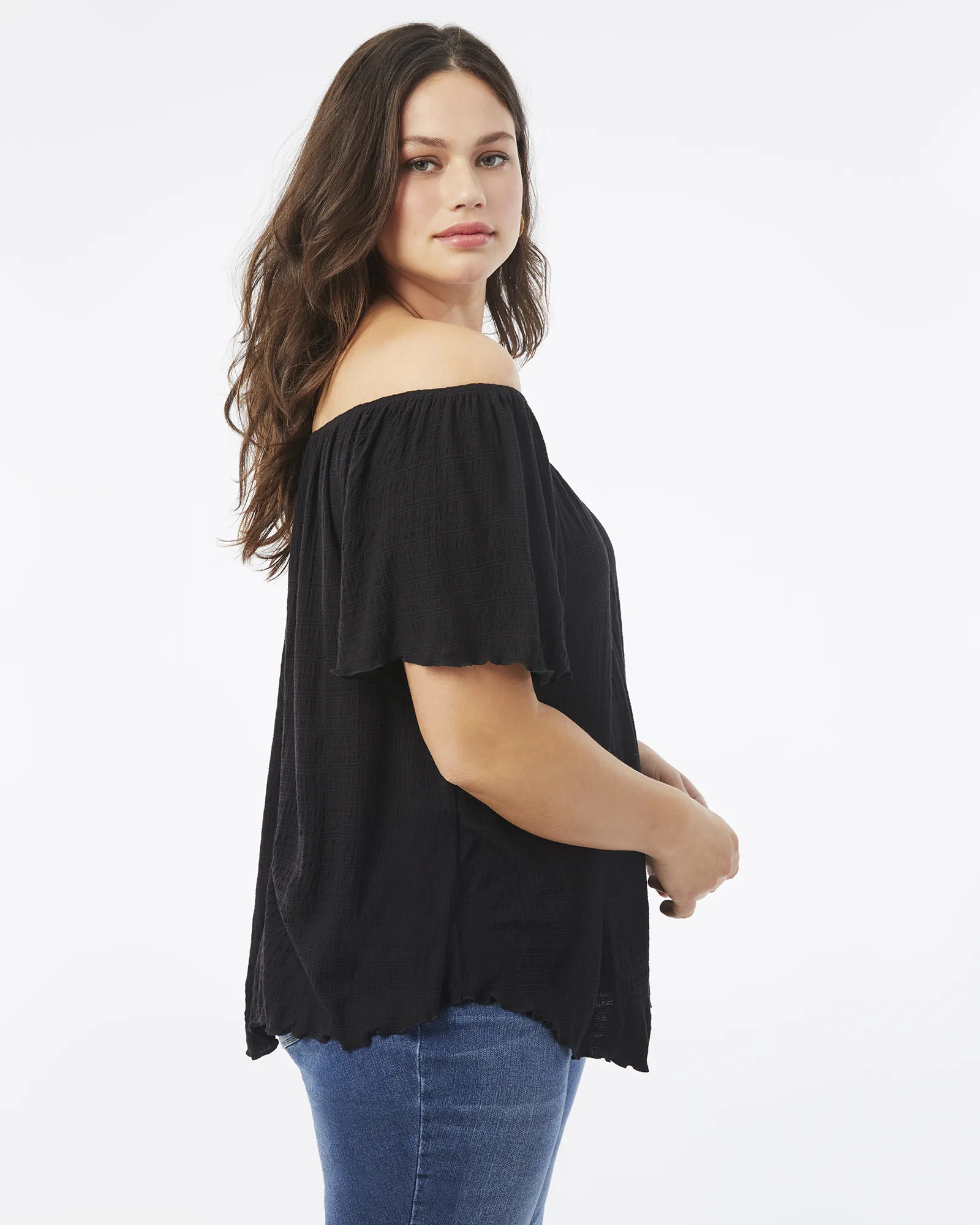 Chrissy Peasant Top | Black