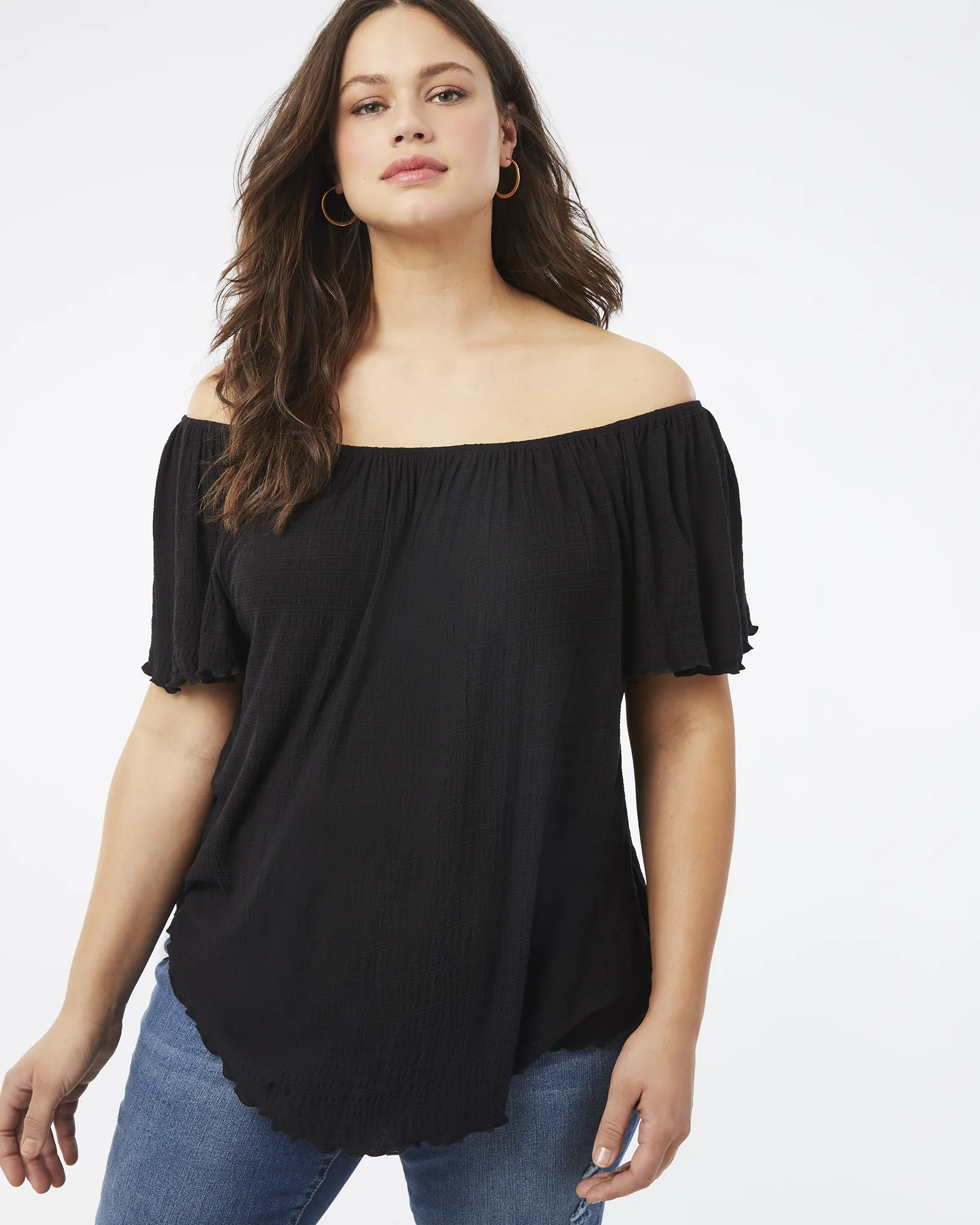 Chrissy Peasant Top | Black