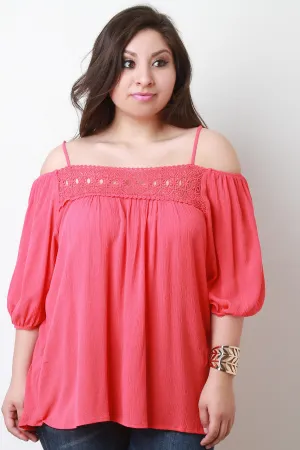 Cold Shoulder Peasant Top