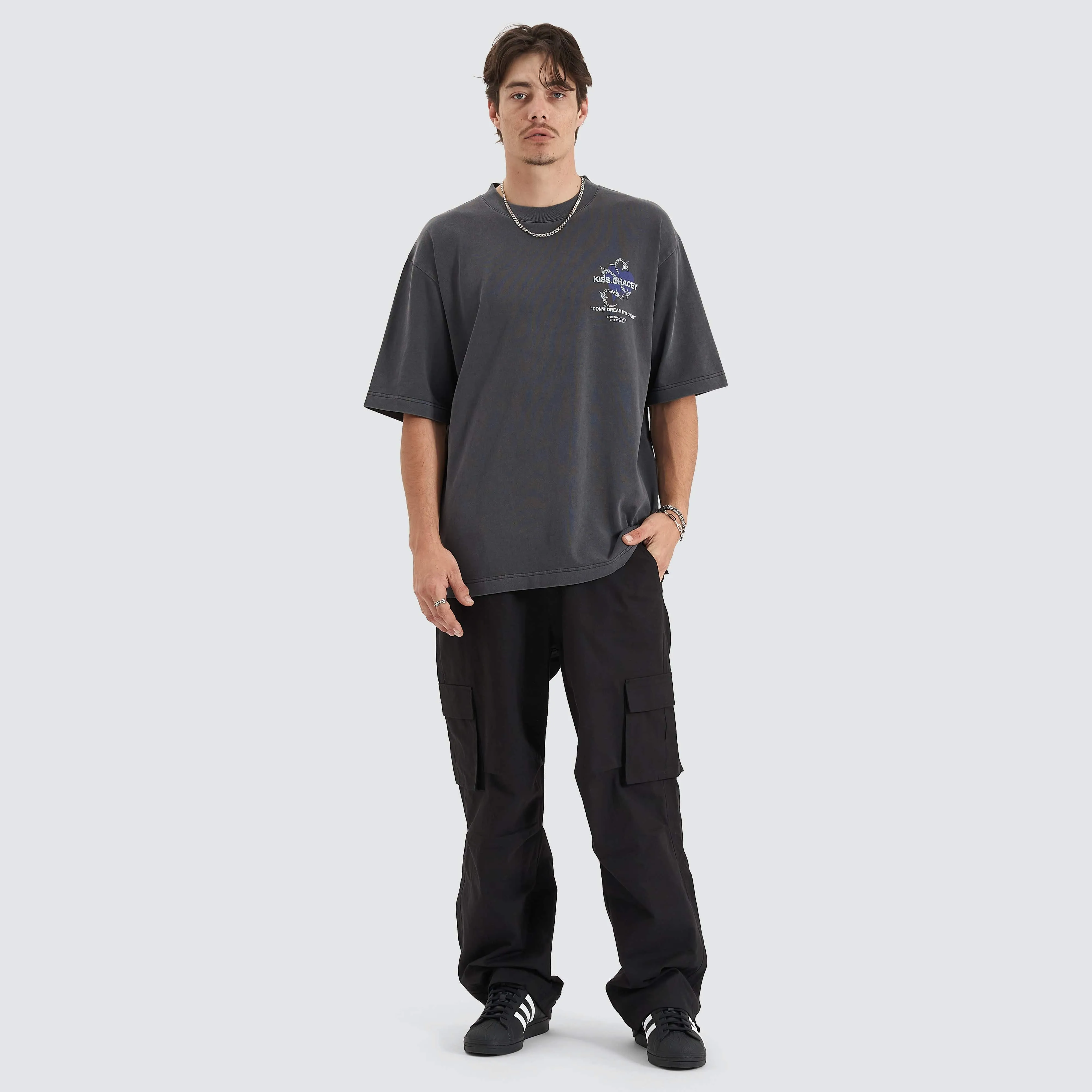 Confined Heavy Oversized Tee Pigment Black