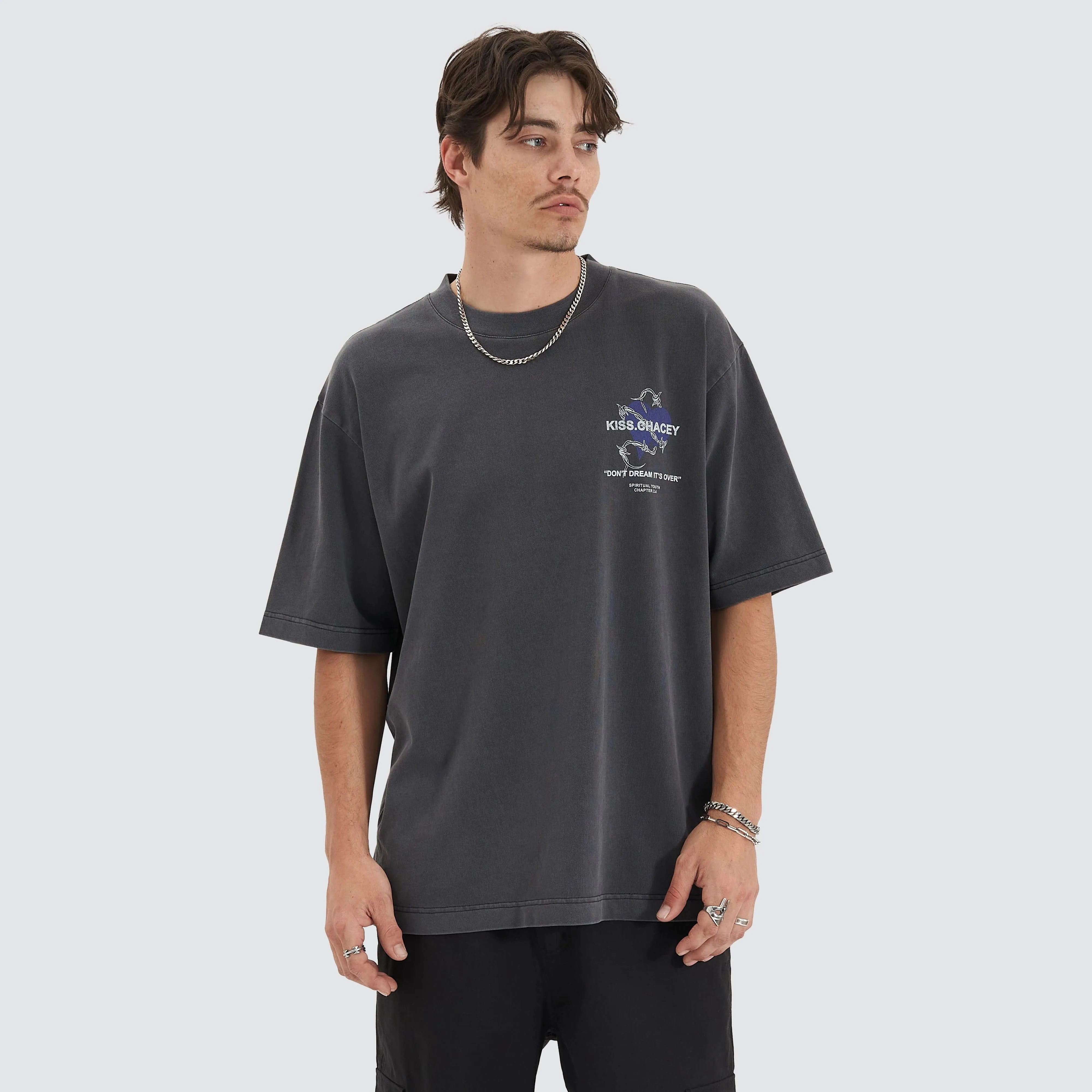 Confined Heavy Oversized Tee Pigment Black