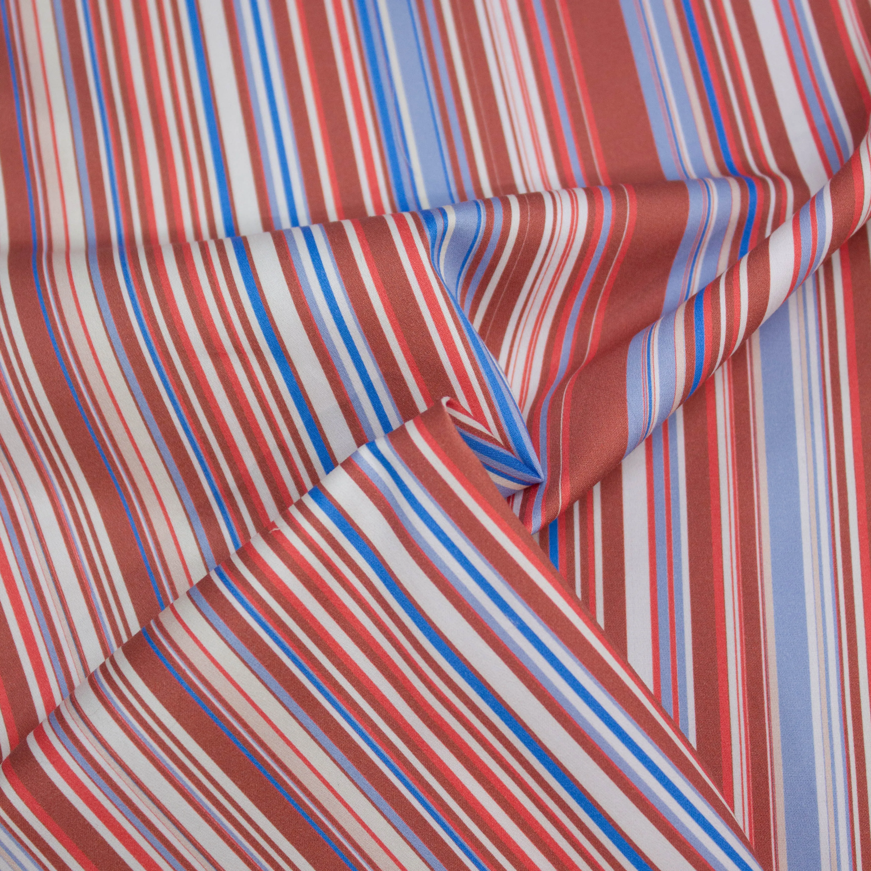 Crade Multicolour Striped Cotton Stretch SHOWROOM SAMPLE 34CM X 60CM