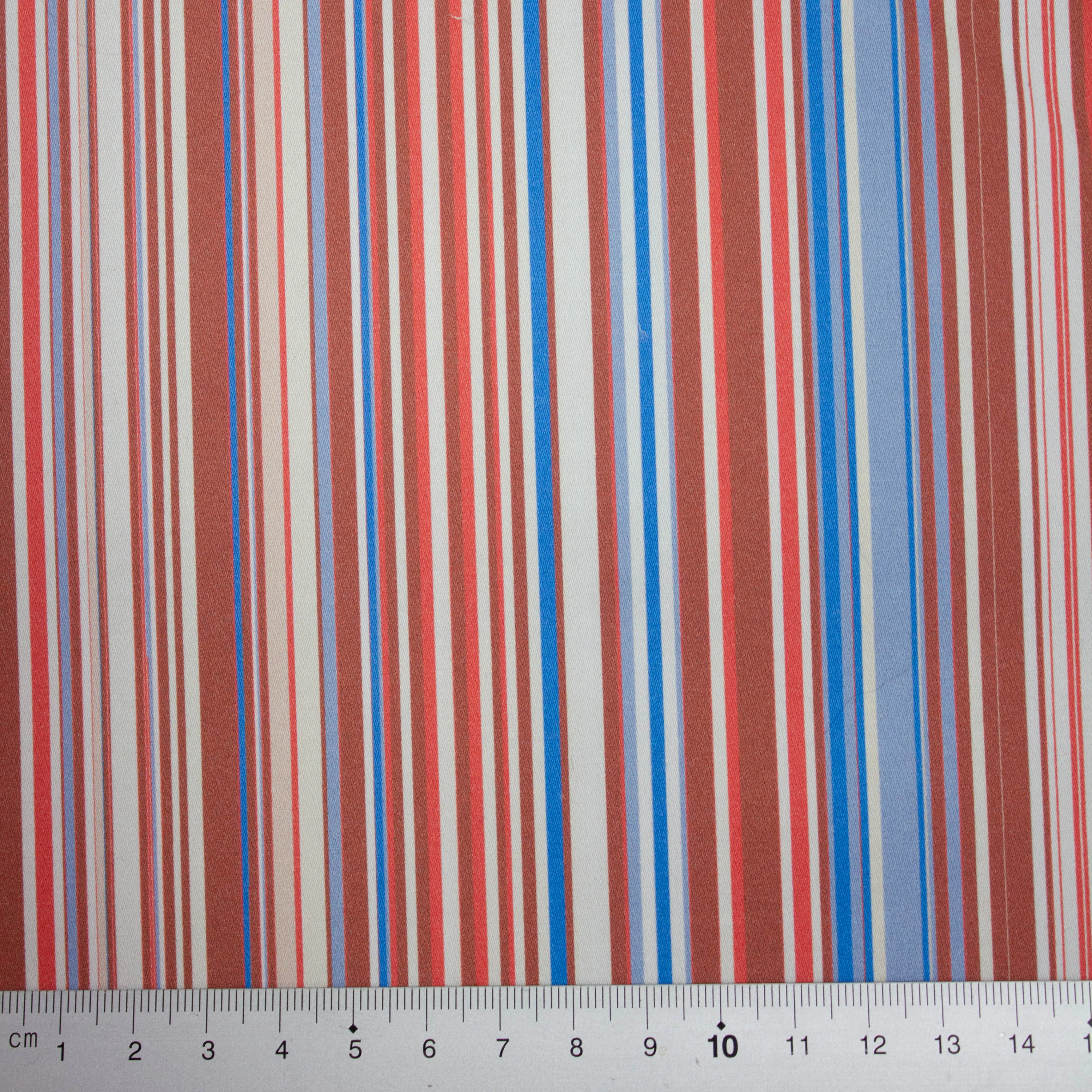 Crade Multicolour Striped Cotton Stretch SHOWROOM SAMPLE 34CM X 60CM