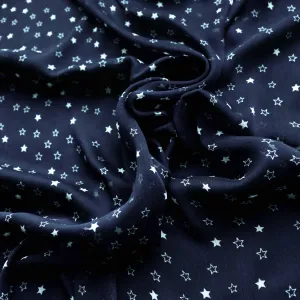 Crinkle Chiffon Fabric - Navy blue