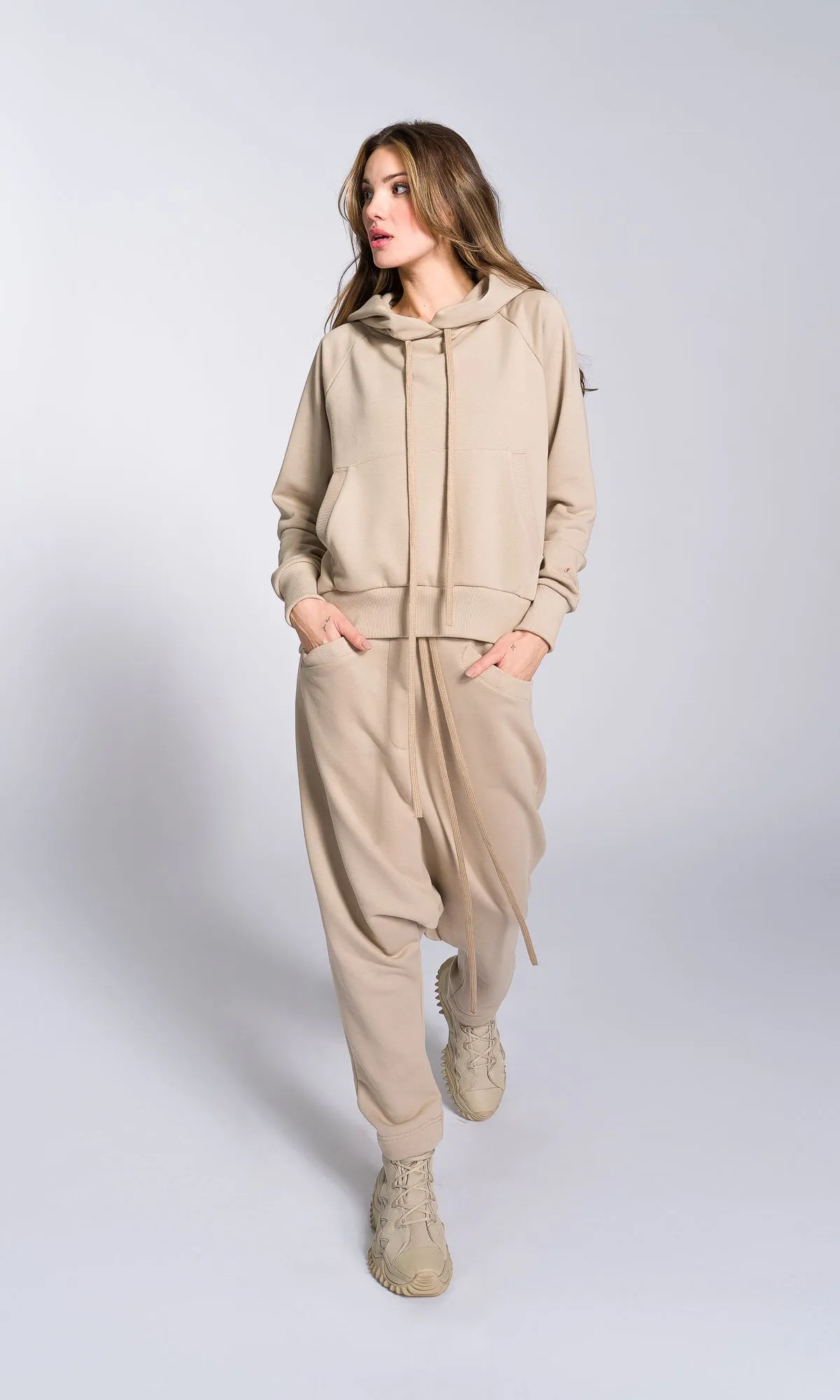 Deep Drop Crotch Cotton Pants