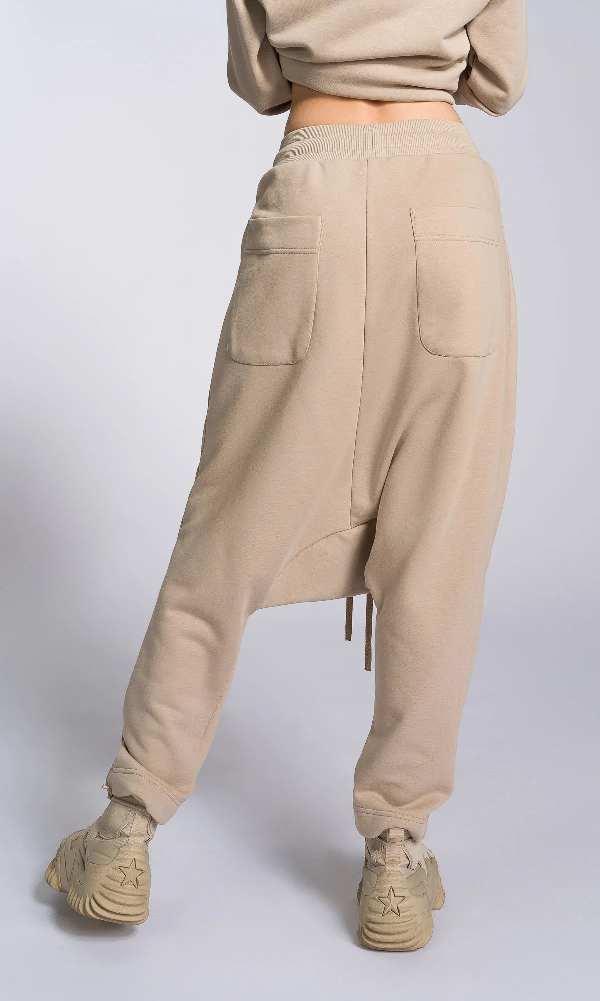 Deep Drop Crotch Cotton Pants