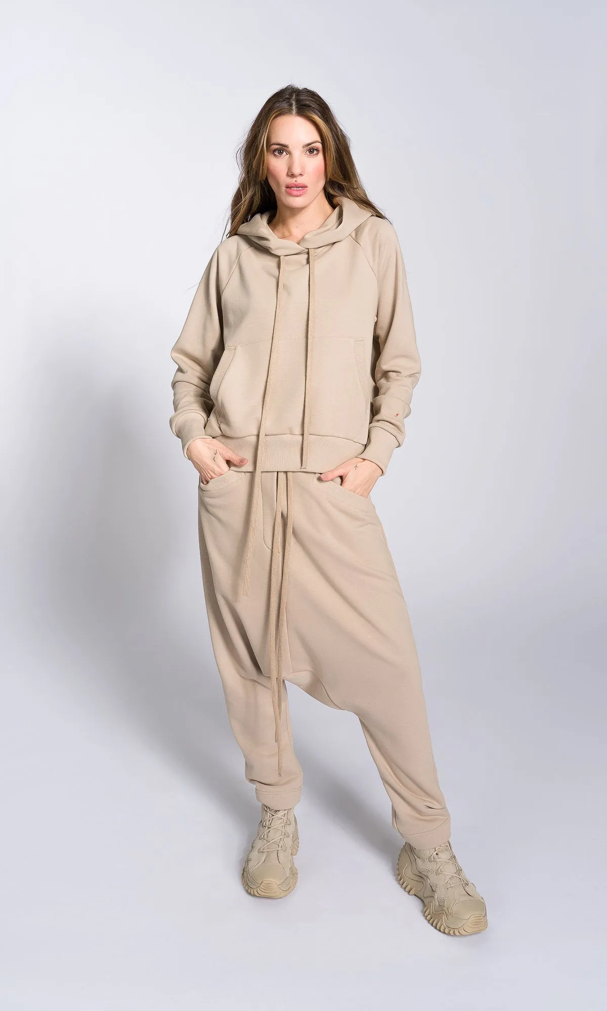 Deep Drop Crotch Cotton Pants