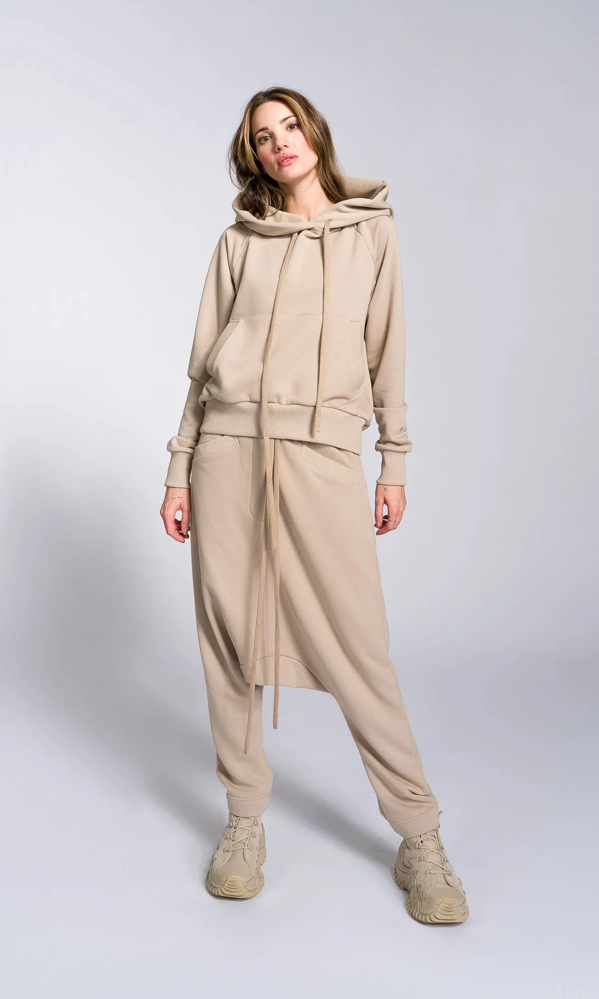 Deep Drop Crotch Cotton Pants