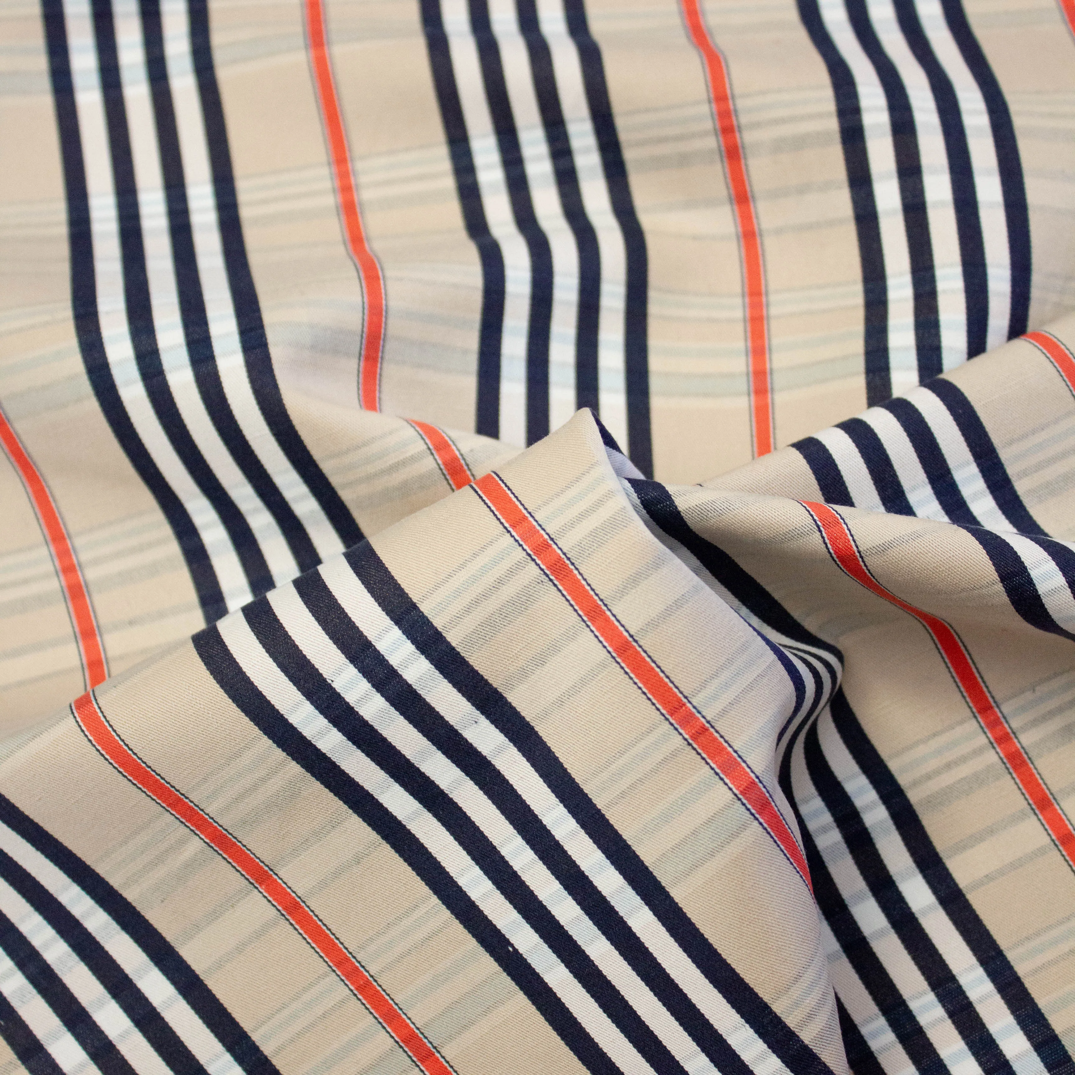 Dorian Multicolour Check Cotton Linen Blend