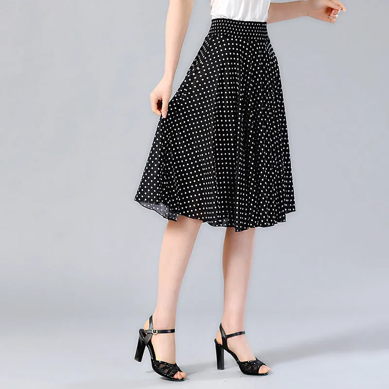 Elderly Women Skirt Summer Loose Plus Size Mom Skirt