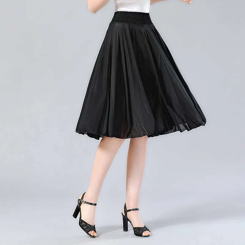 Elderly Women Skirt Summer Loose Plus Size Mom Skirt