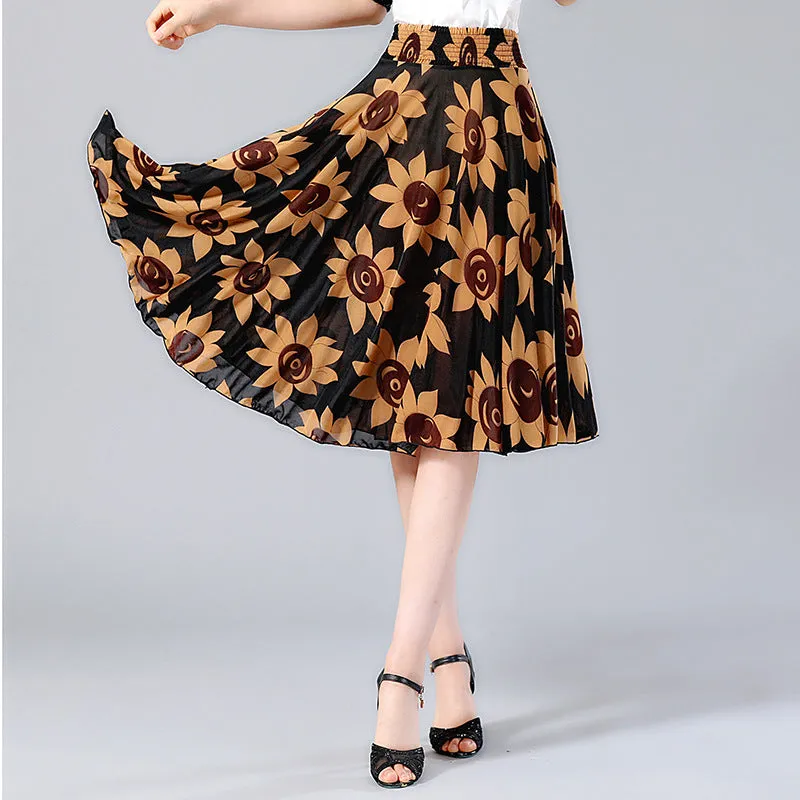 Elderly Women Skirt Summer Loose Plus Size Mom Skirt
