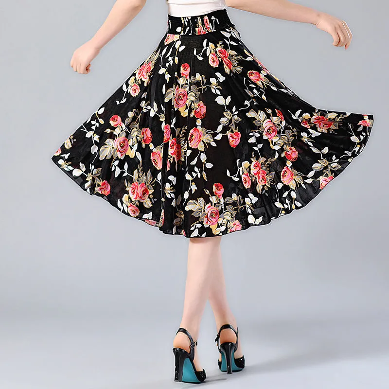 Elderly Women Skirt Summer Loose Plus Size Mom Skirt