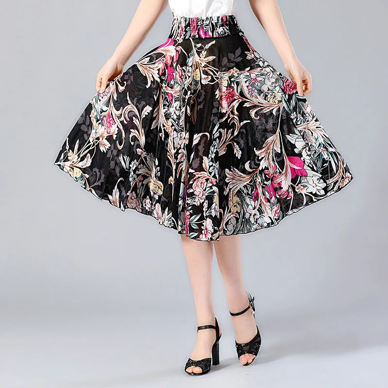 Elderly Women Skirt Summer Loose Plus Size Mom Skirt