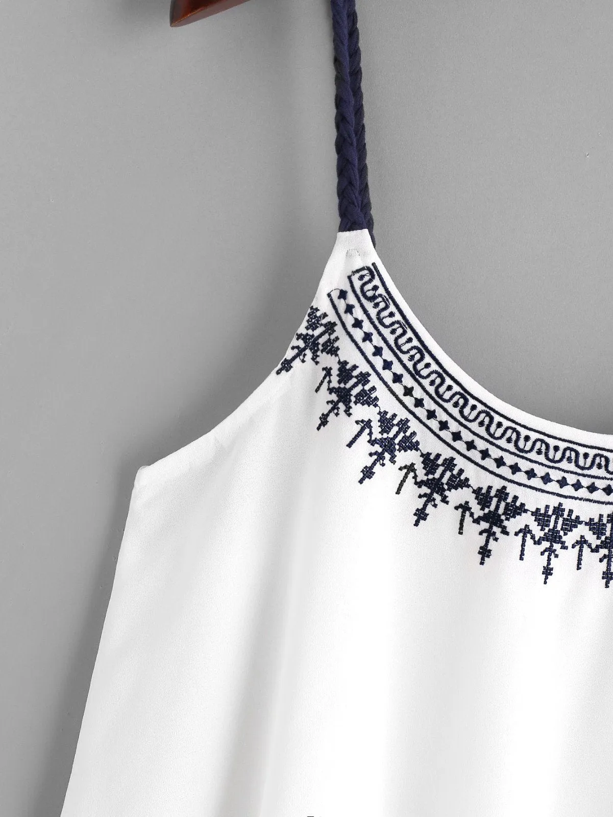 Embroidered Chiffon Cami Blouse