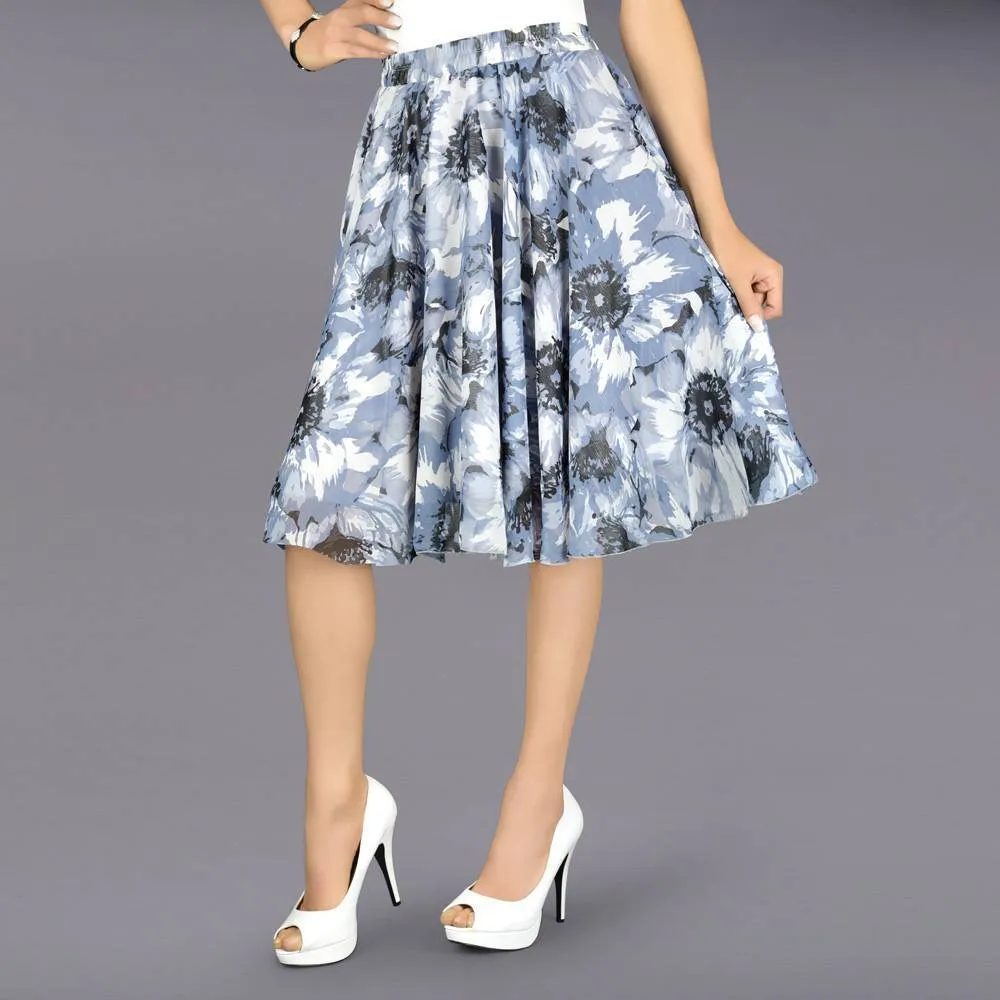 En Femme Floral Chiffon Swing Skirt