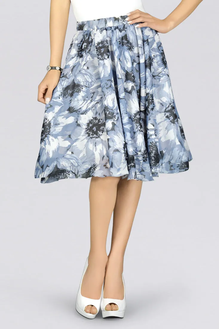 En Femme Floral Chiffon Swing Skirt