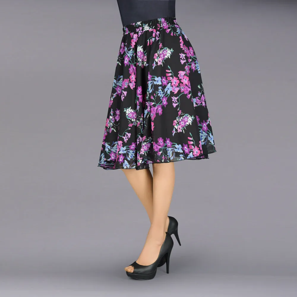 En Femme Floral Chiffon Swing Skirt