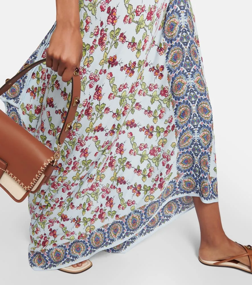 Etro Asymmetrical printed maxi dress