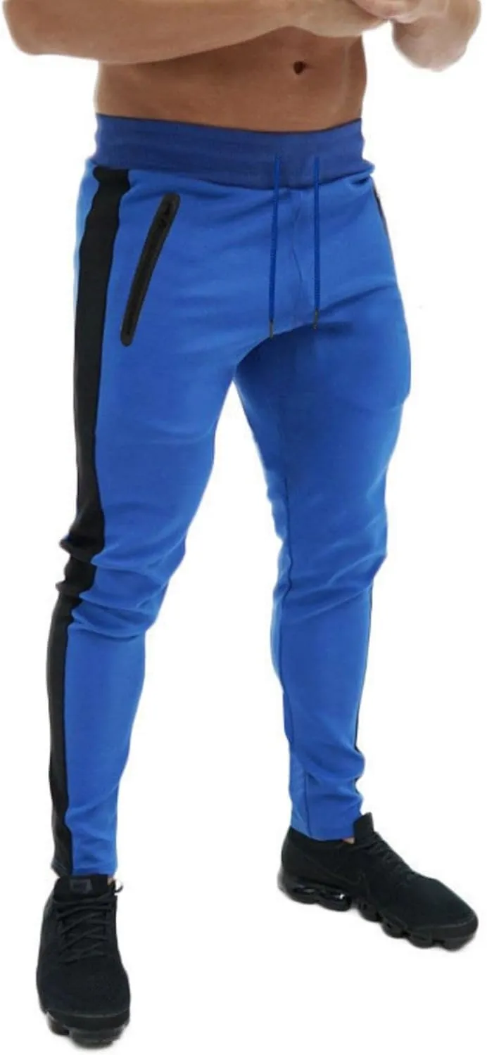 evzosrz Mens Joggers Sweatpants Stripe Slim Fit Workout Training Gym Joggers Fashion Pants Streetwear Bottoms with Pockets