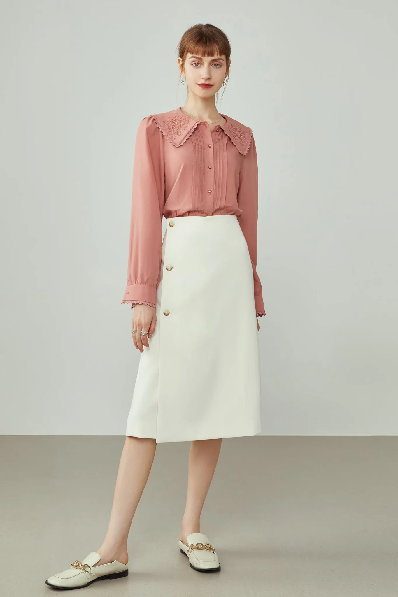 Fansilanen | Milan Pink Embroidered Shirt