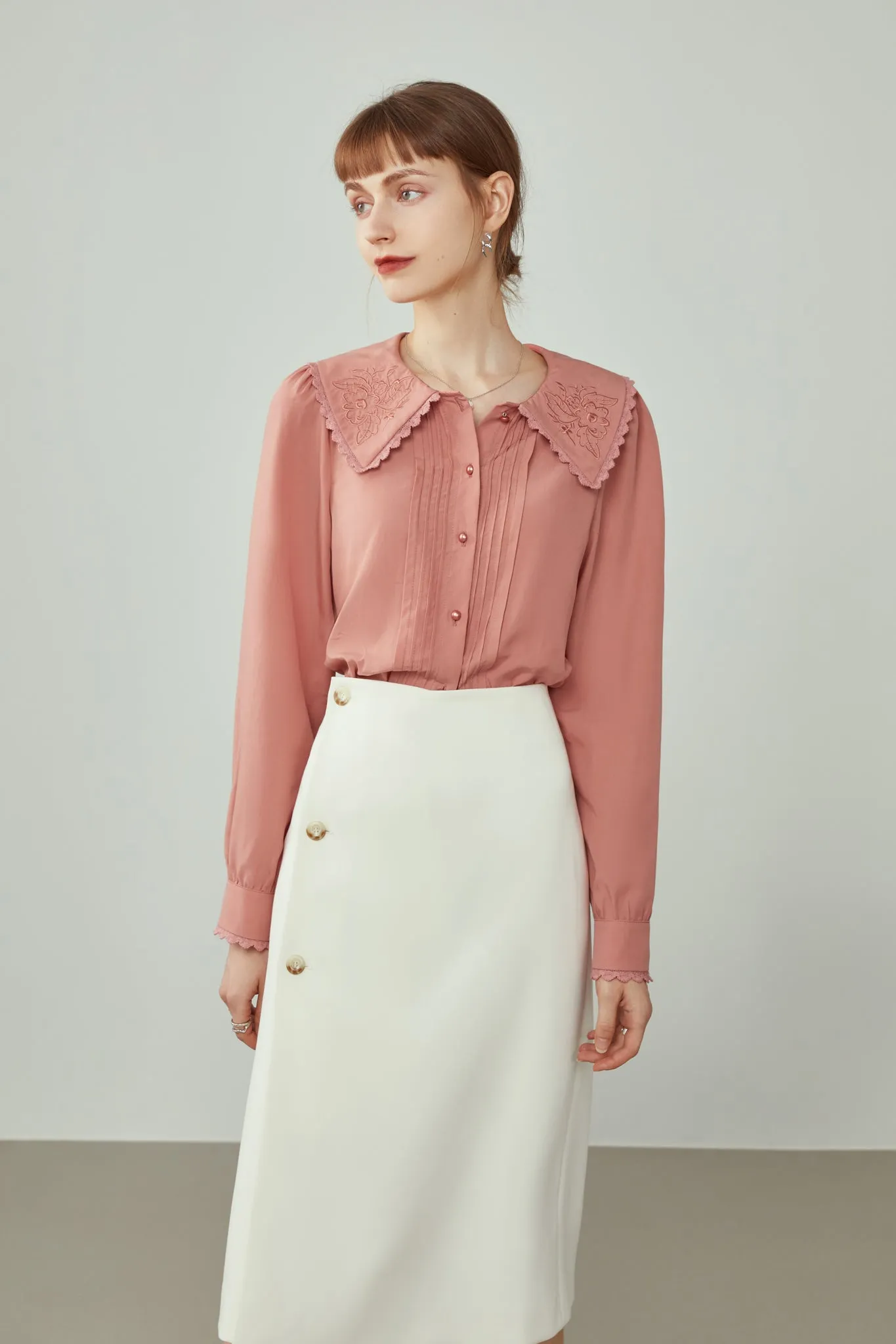 Fansilanen | Milan Pink Embroidered Shirt
