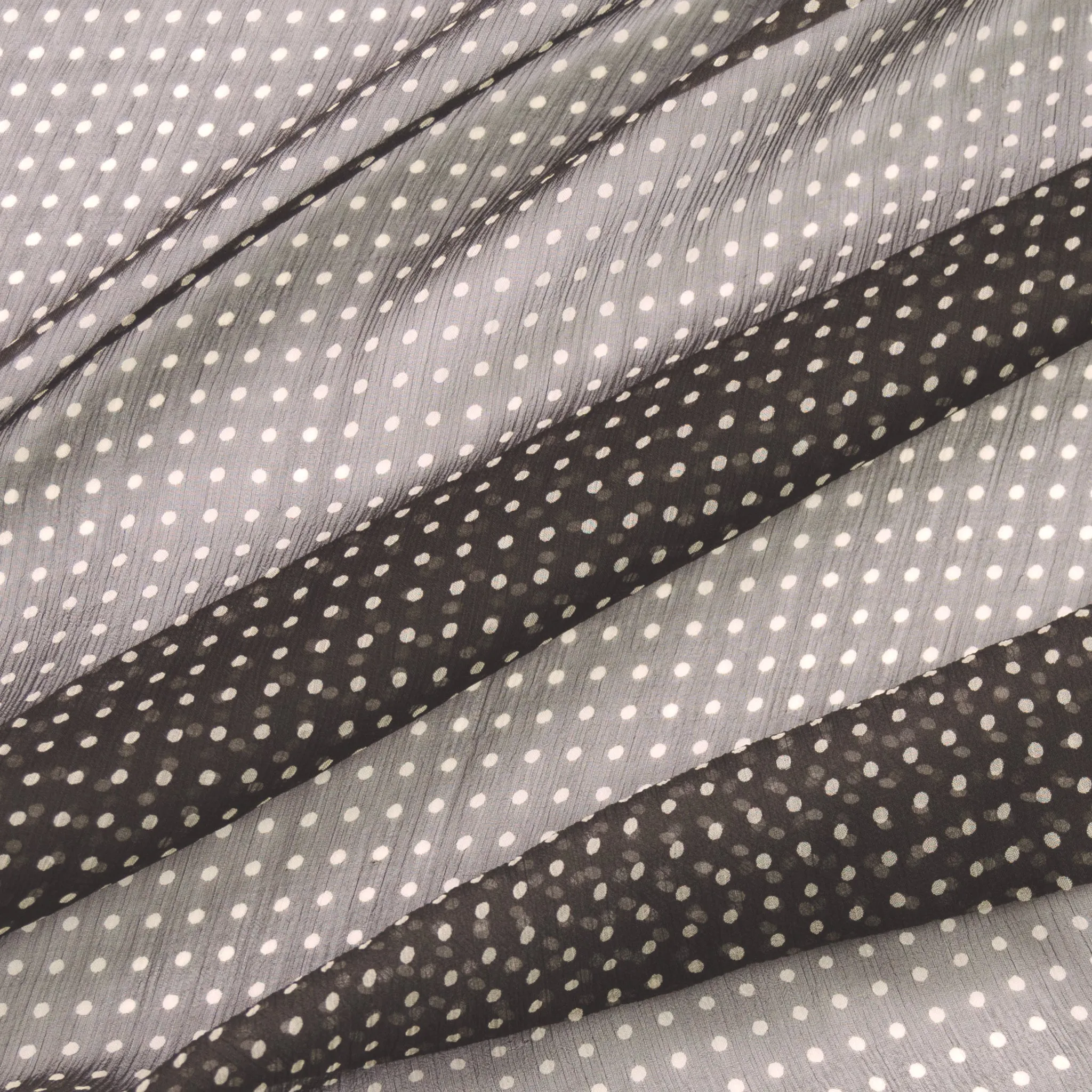 Fenicia Brown Polka Dot Silk Chiffon
