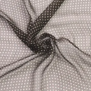 Fenicia Brown Polka Dot Silk Chiffon