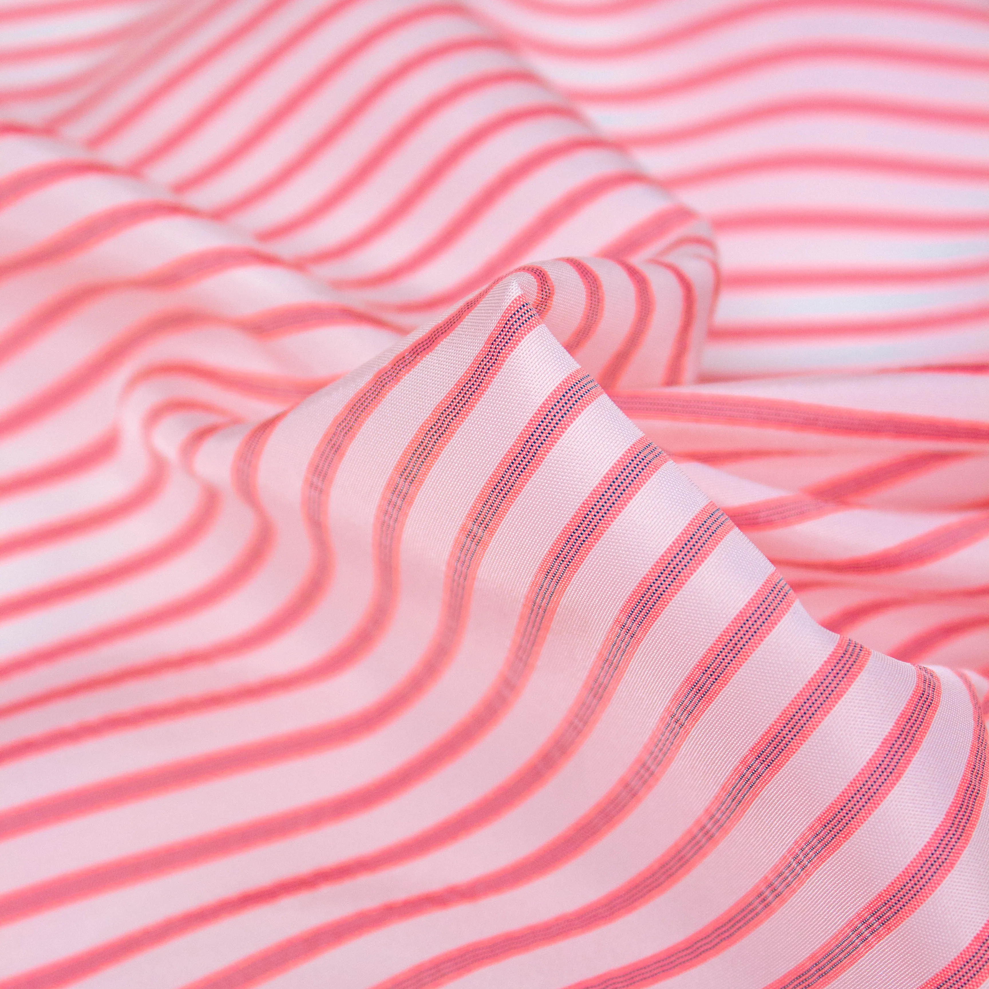 Ferst Neon Pink Striped Polyester Blend