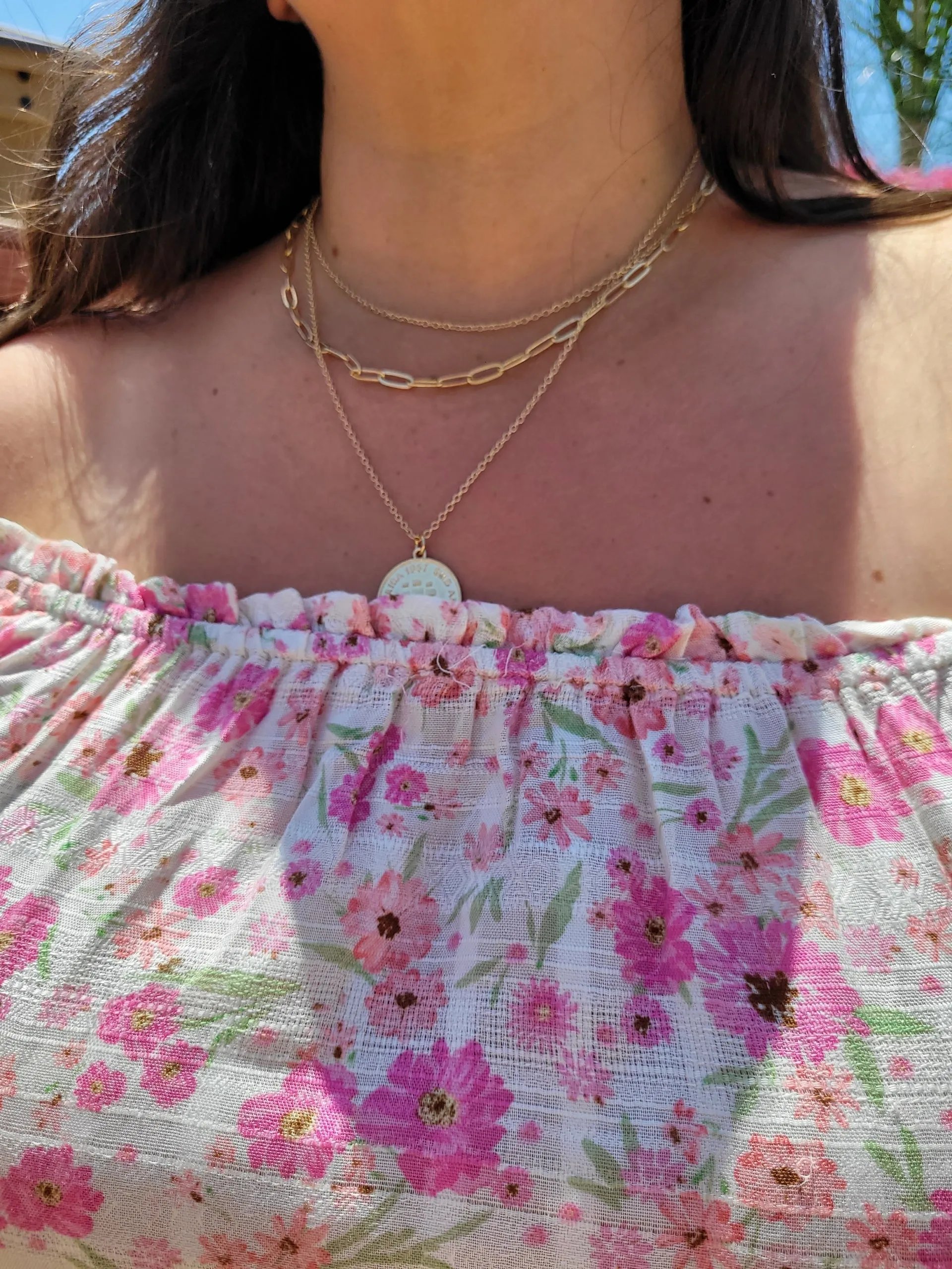 Floral-Print Smocked Off-Shoulder Peasant Top