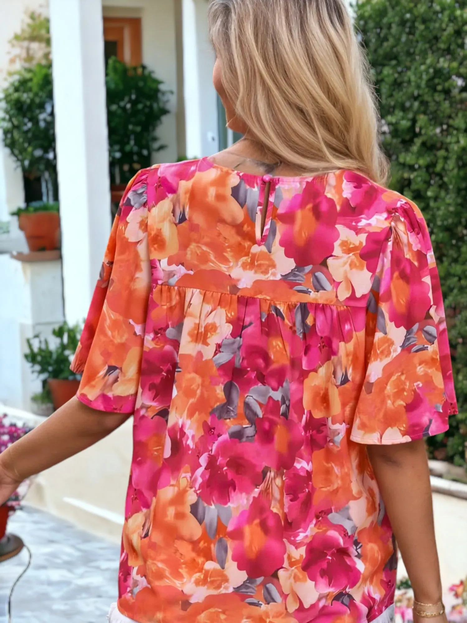 Floral Printed Bohemian Top