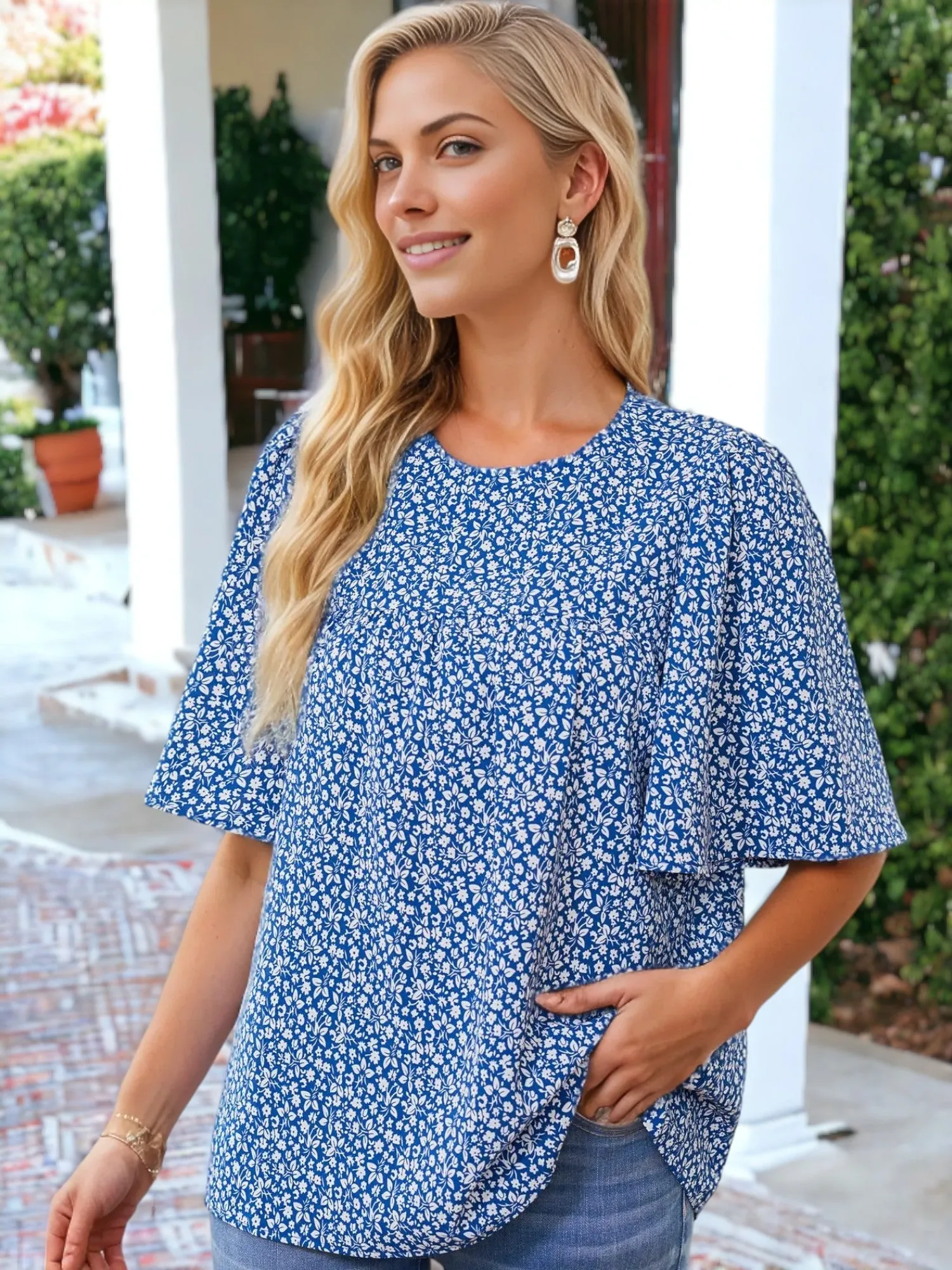 Floral Printed Bohemian Top