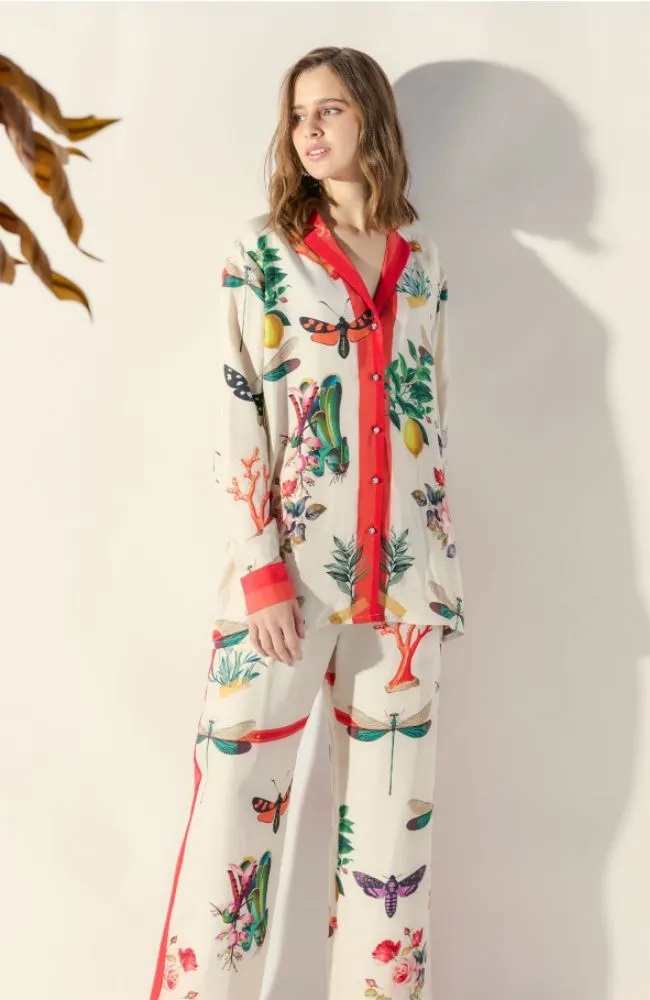 Floral Prism Silk Coord Set