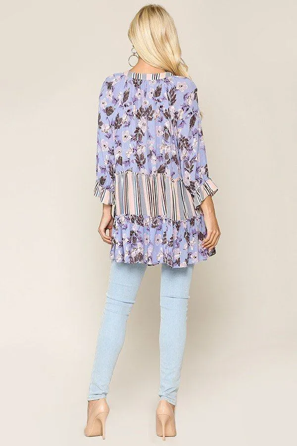 Flowy Floral Mix Baby Doll Top