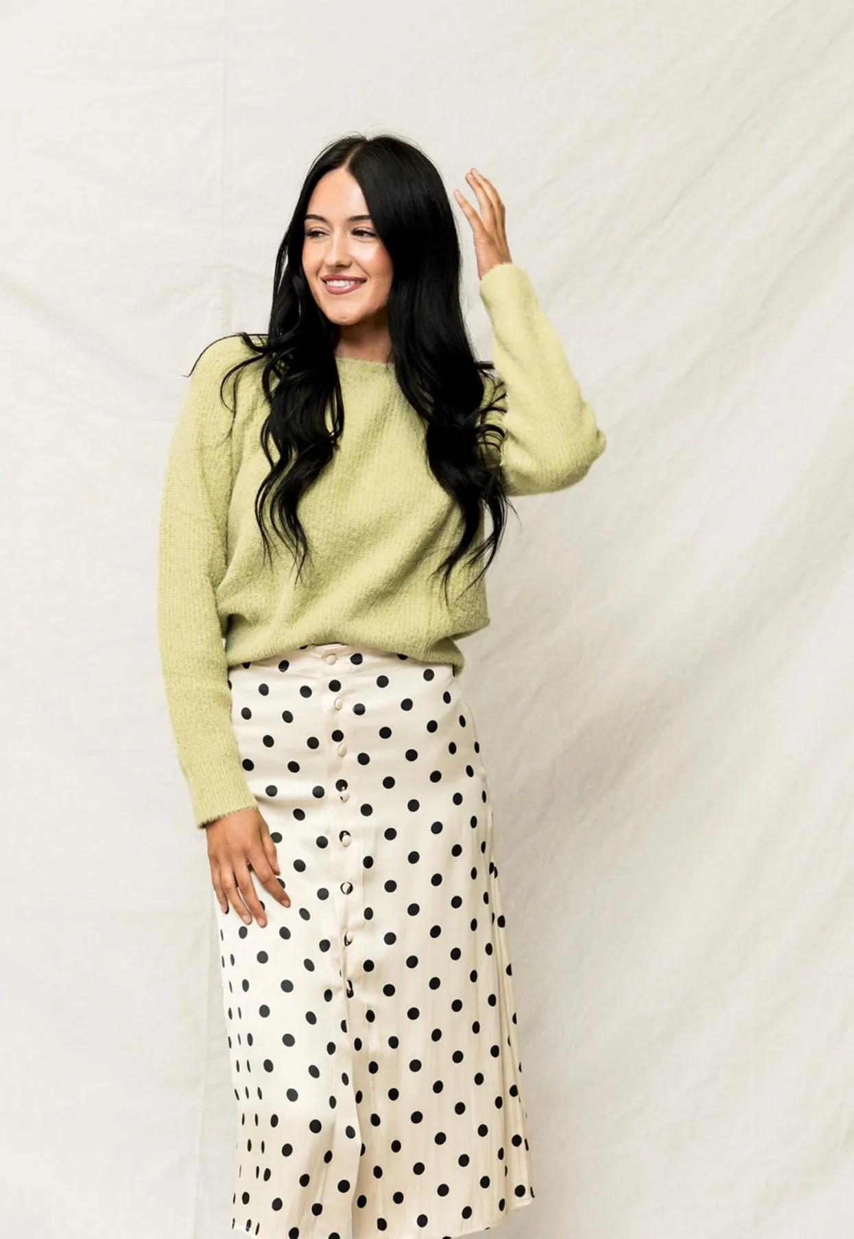 Free People Analise Polka Dot Skirt