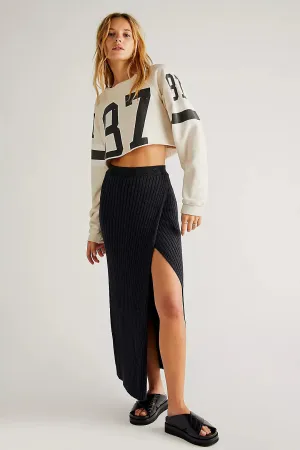 Free People Better Days Knit Skirt | Black Combo