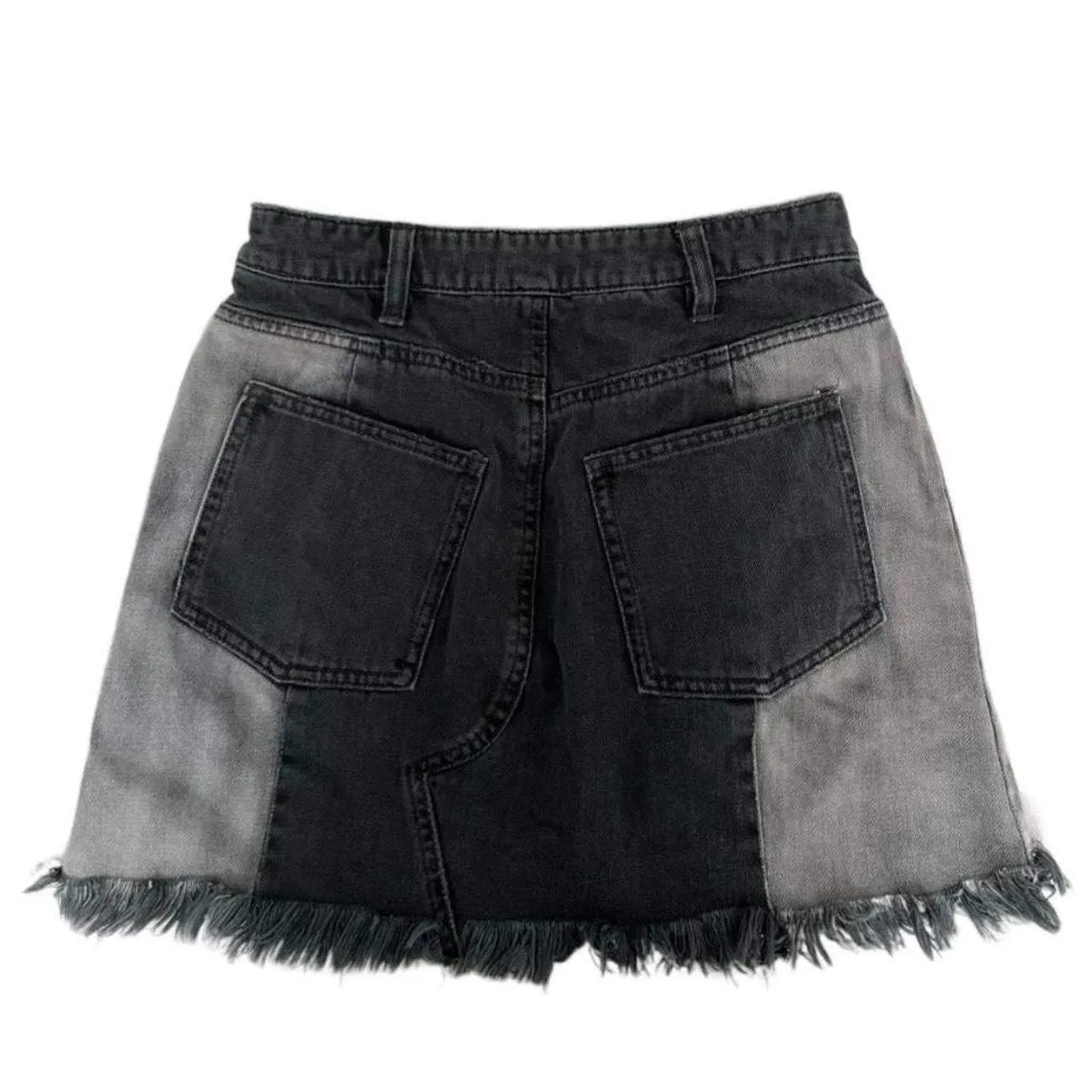 Free People Grey Jean Skirt