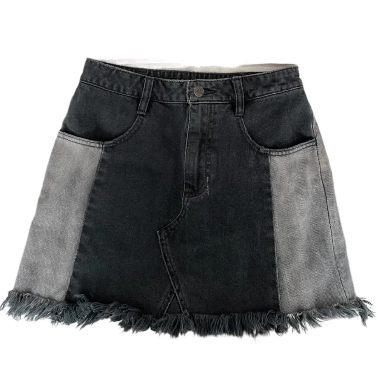 Free People Grey Jean Skirt