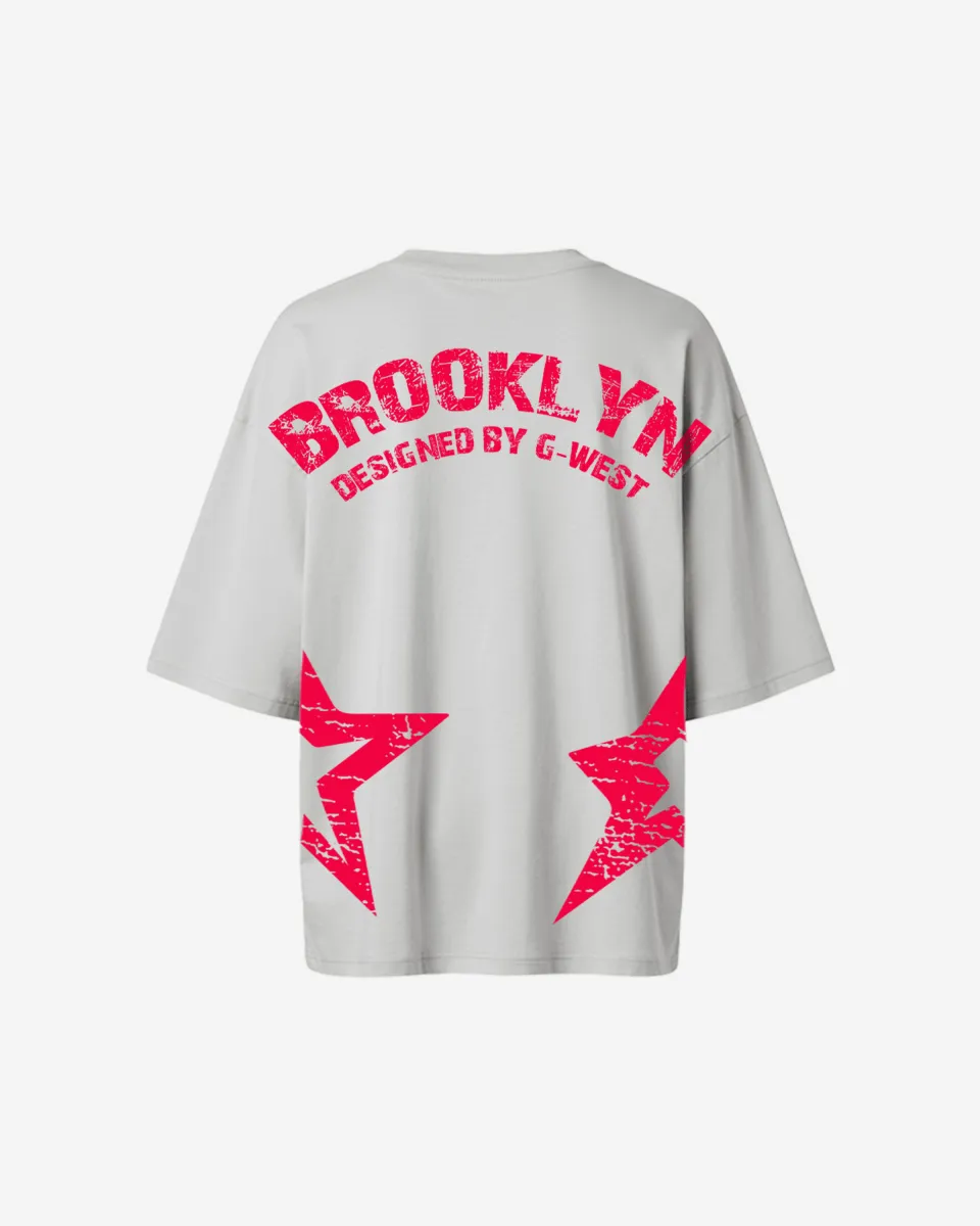 G West Oversized Brooklyn Arch Logo Tee -WOMEN