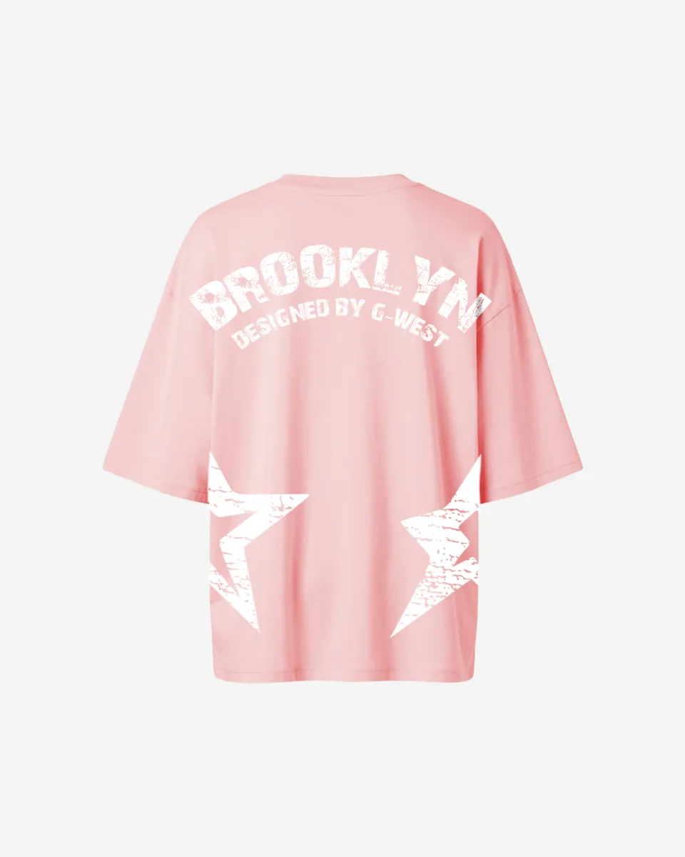 G West Oversized Brooklyn Arch Logo Tee -WOMEN