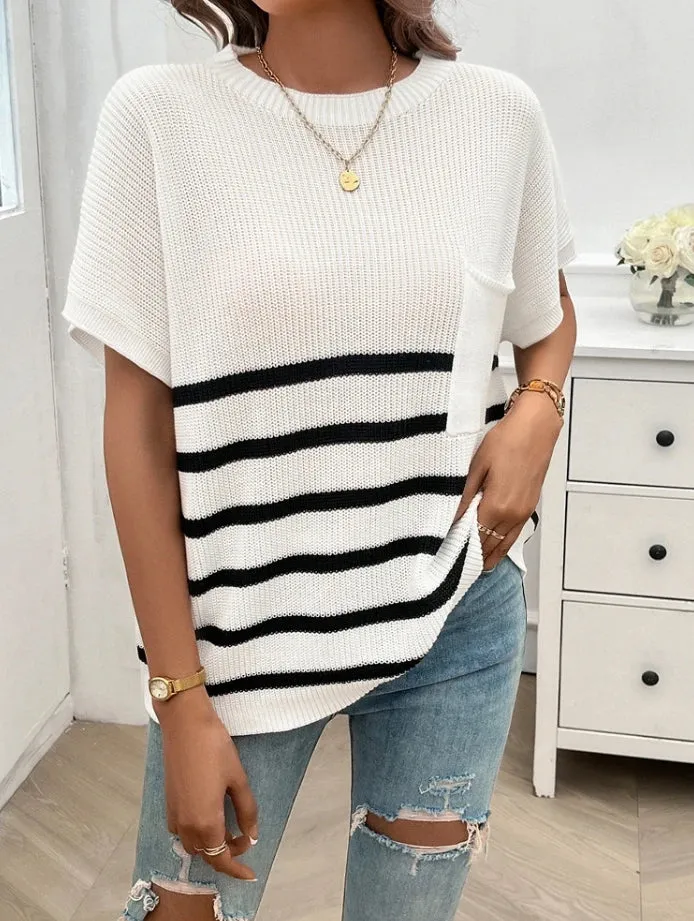 Georgia | O-Neck Striped Sweater
