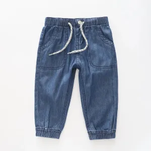 Girls Chambray Jogger Pants Girls Chambray Jogger Pants