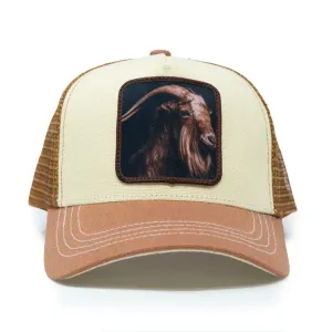 Goat Brown Beige Trucker Hat (Brown) - GS256 Goat Brown Beige Trucker Hat (Brown) - GS256