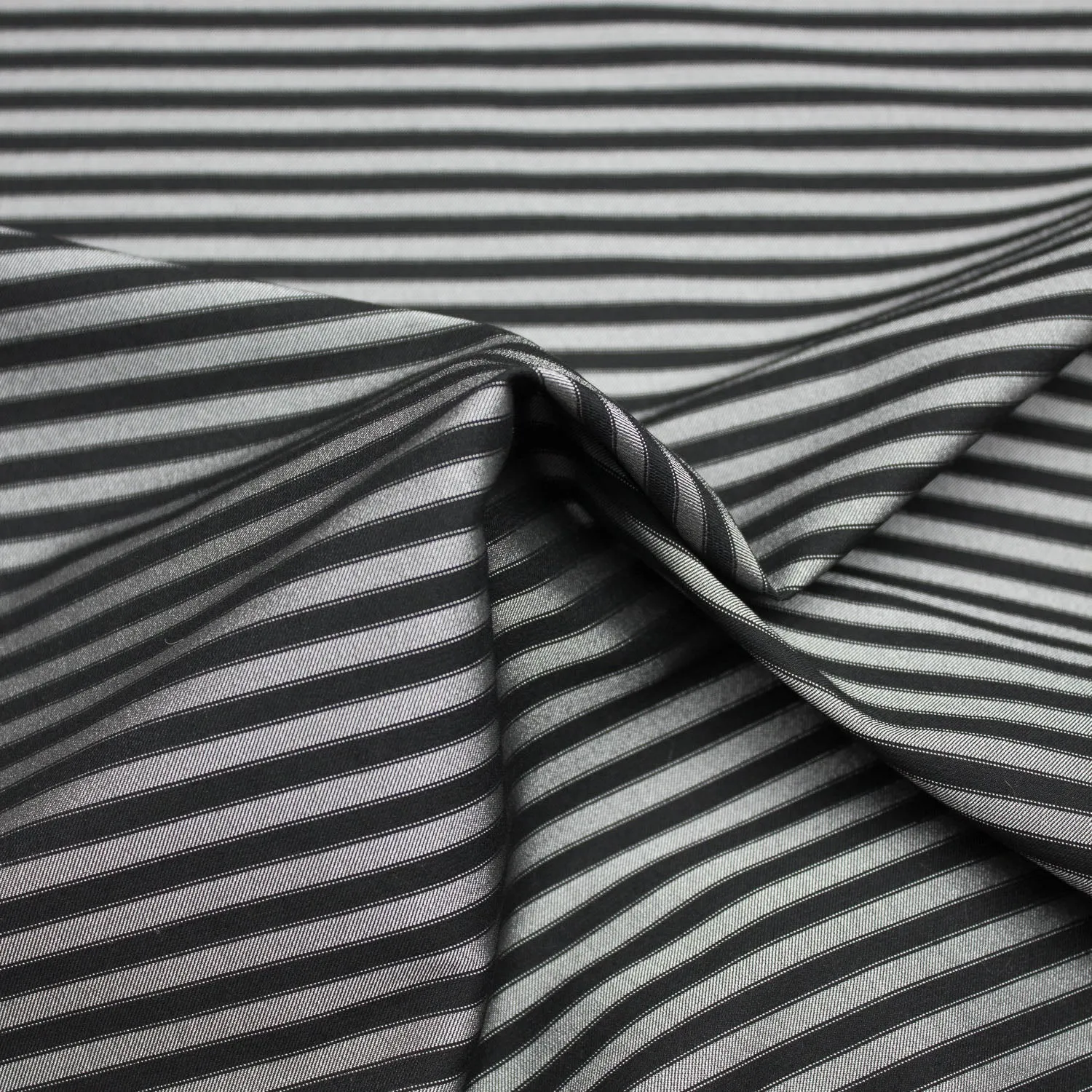 Graciela Black & Silver Stripe Viscose Stretch