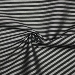 Graciela Black & Silver Stripe Viscose Stretch