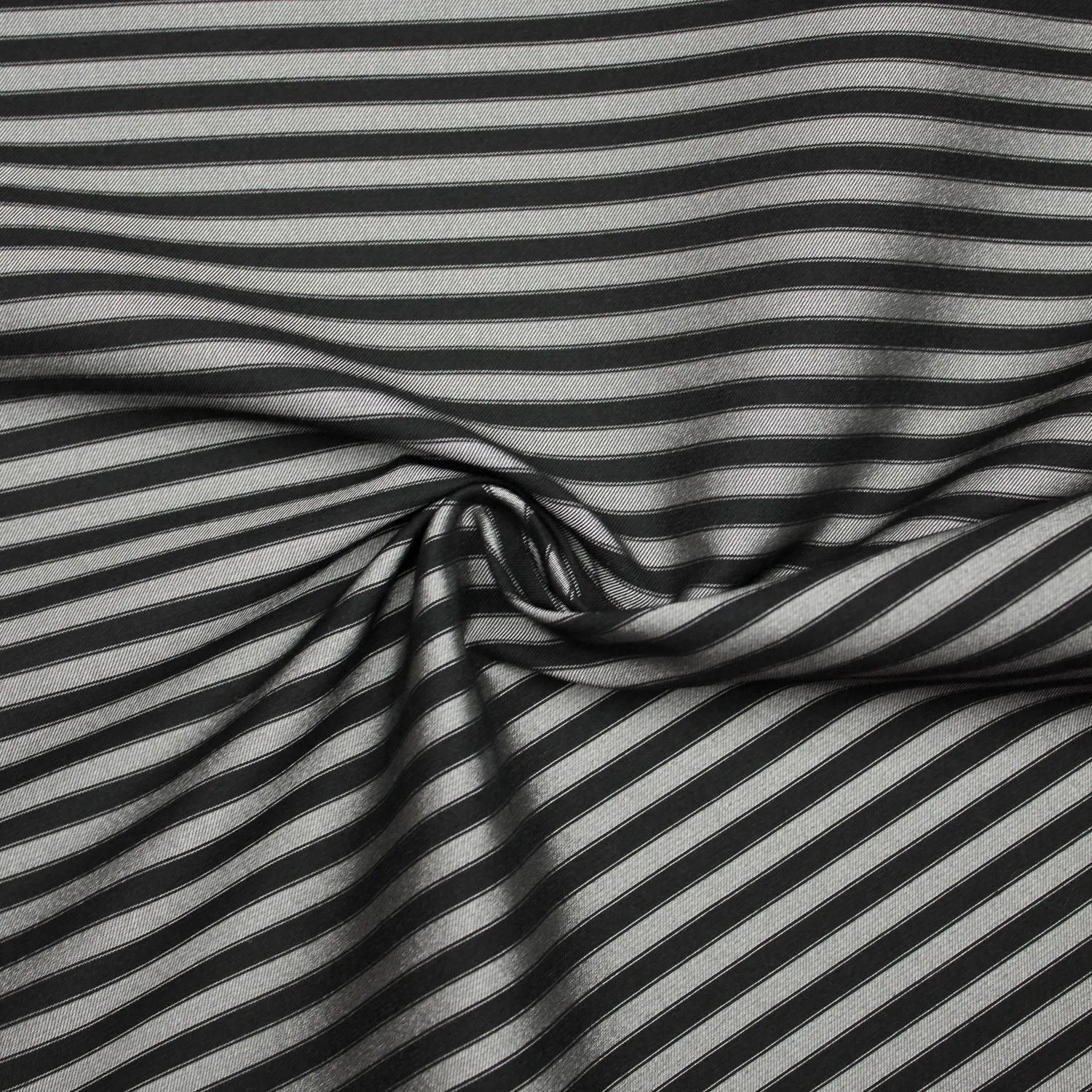 Graciela Black & Silver Stripe Viscose Stretch