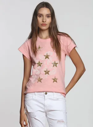 Graphic Ava Tee - Sherbet Paisley Stars