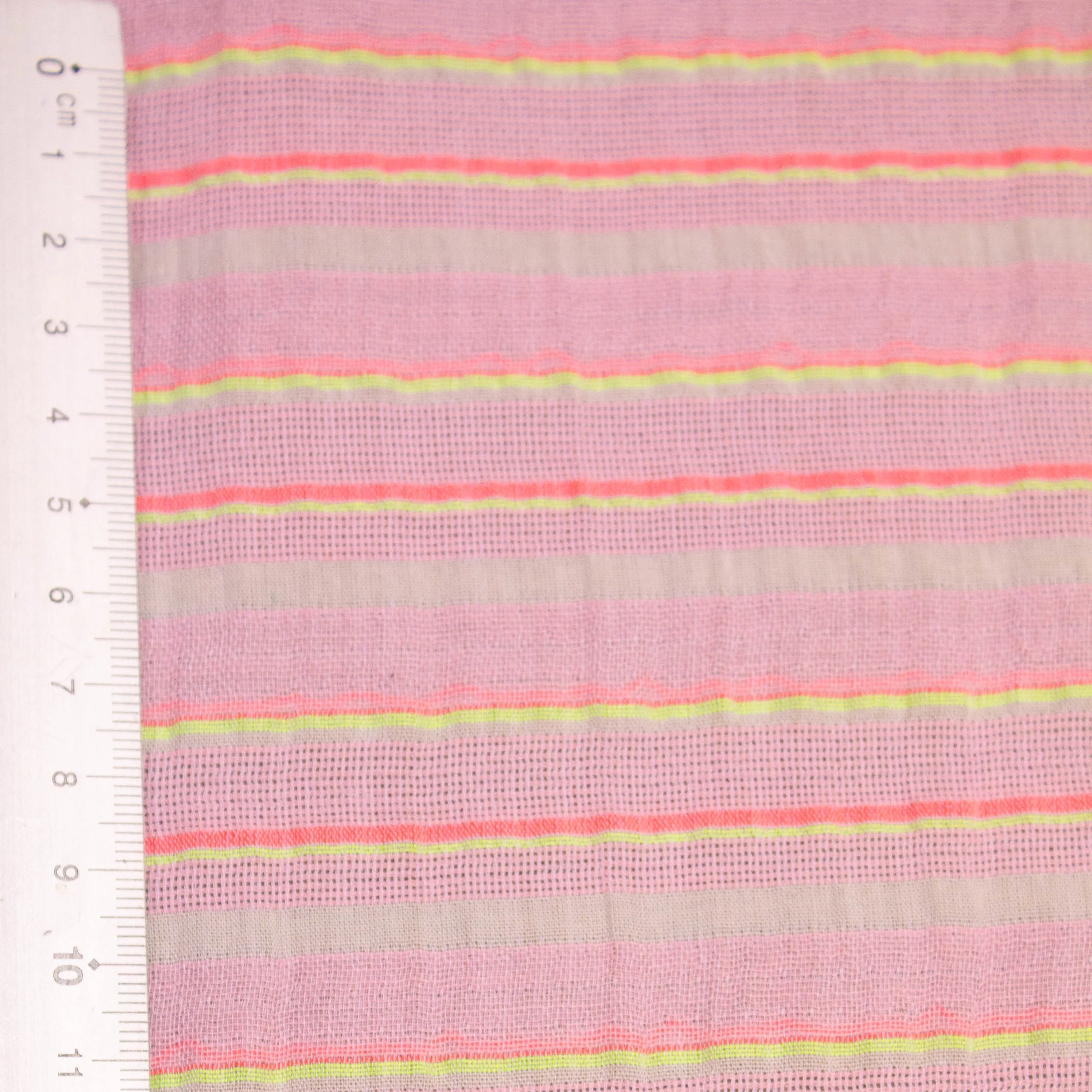 Gwen Pink Striped Cotton Blend SHOWROOM SAMPLE 34CM X 60CM