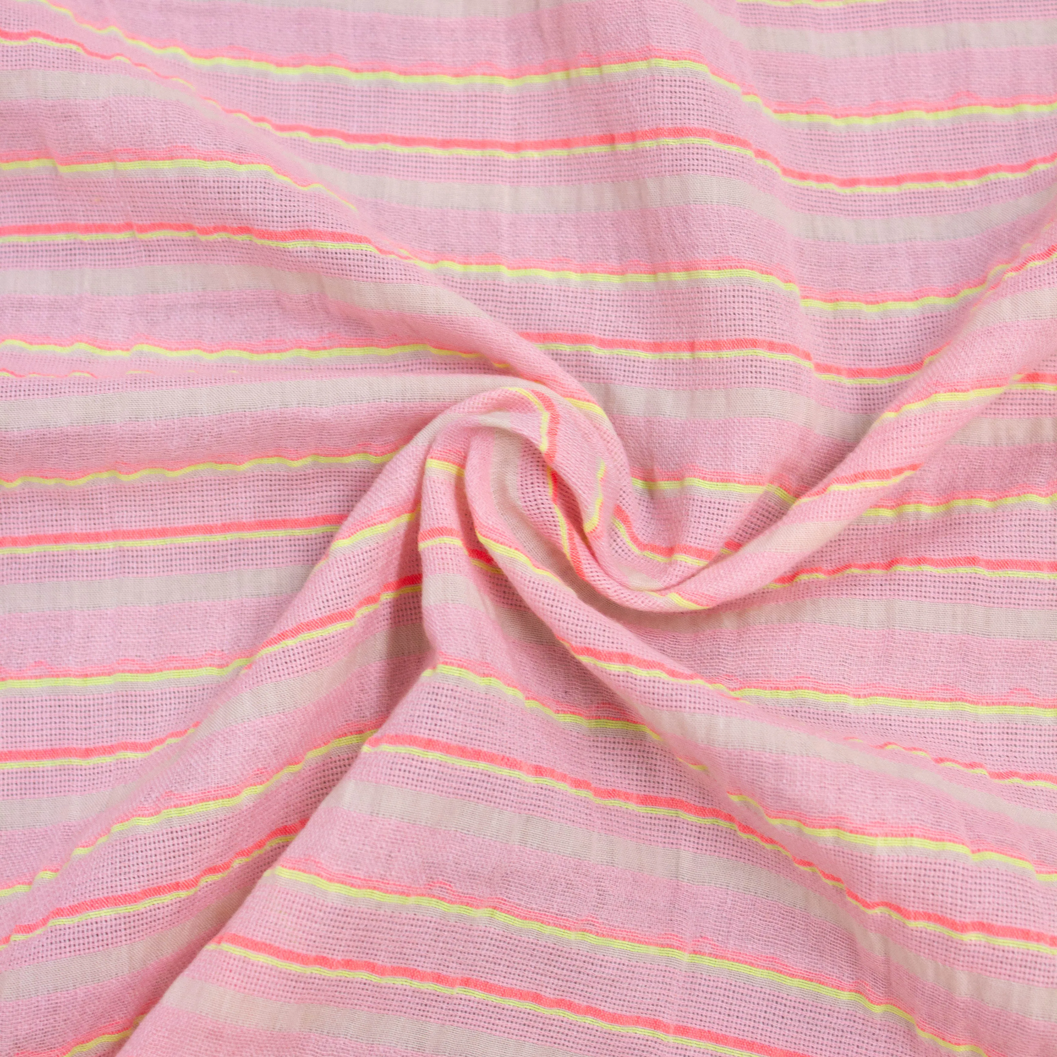 Gwen Pink Striped Cotton Blend SHOWROOM SAMPLE 34CM X 60CM