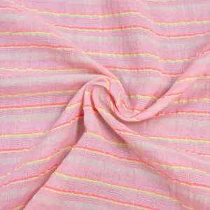 Gwen Pink Striped Cotton Blend SHOWROOM SAMPLE 34CM X 60CM